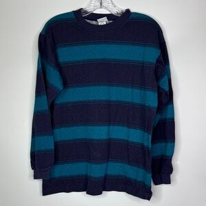 Vintage Honors Blue Striped Long Sleeve Shirt Size XXL